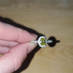 Yellow Rhinestone Ring